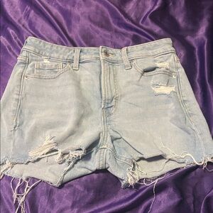 Old Navy Light Blue Distressed Jean Shorts